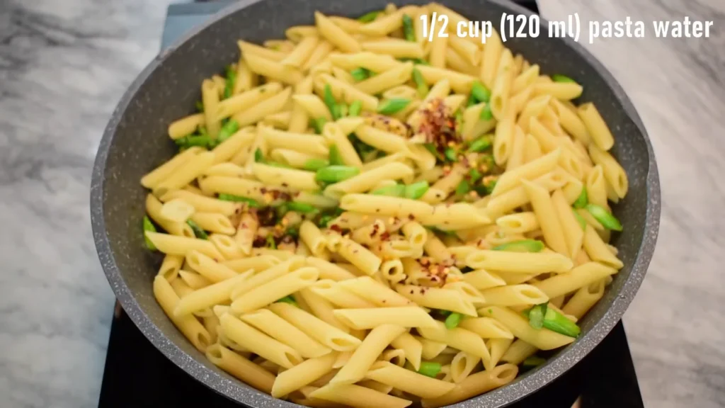 Homemade Basil Pesto Pasta 8 Combine Pasta and Pesto