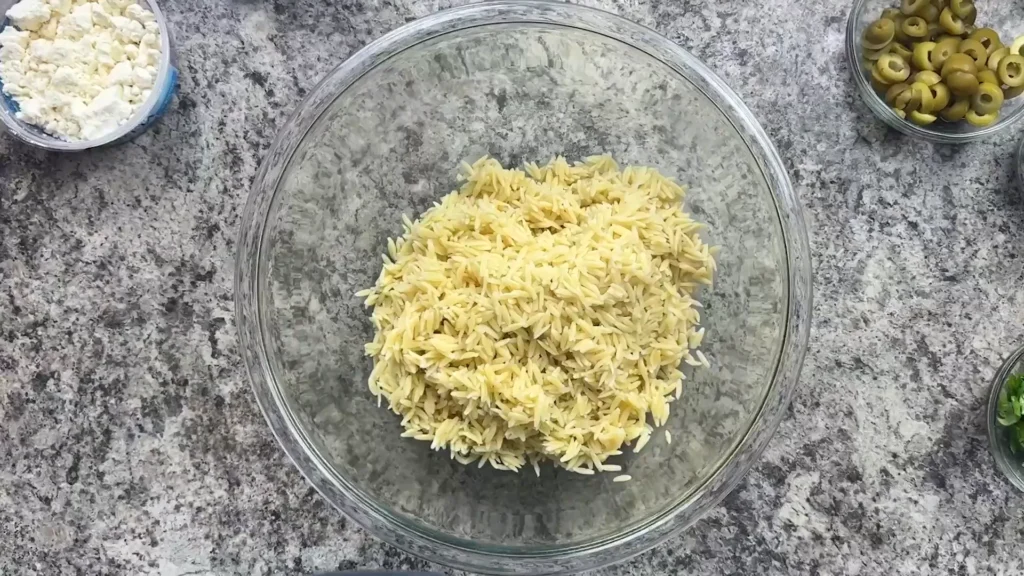 Mexican Orzo Salad 6 Mix the Salad