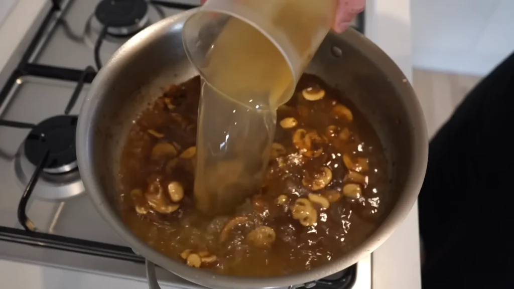 Chicken Mushroom Pasta 10 Deglaze the Pan