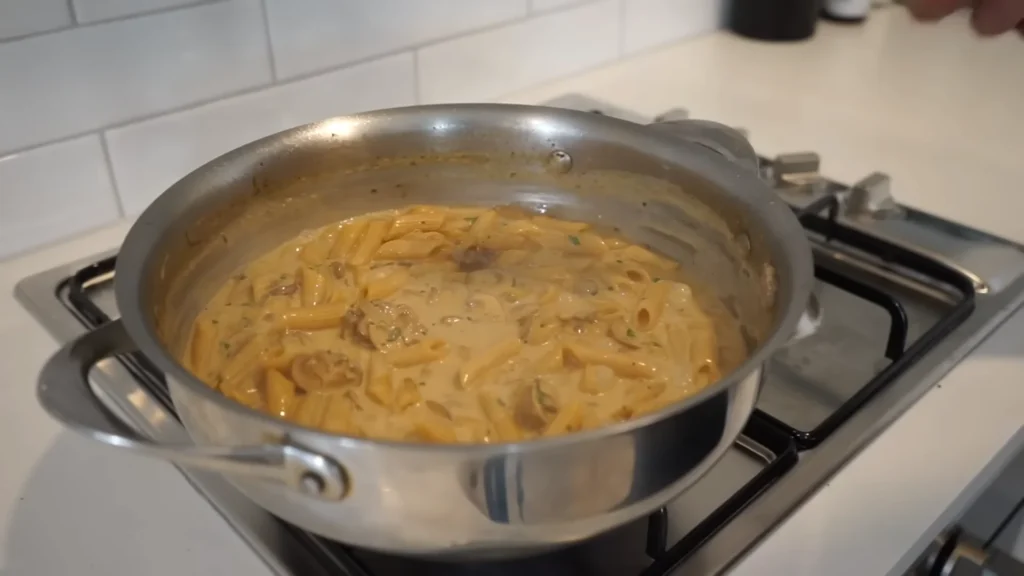 Lemon Chicken Mushroom Pasta 12 Combine and Toss