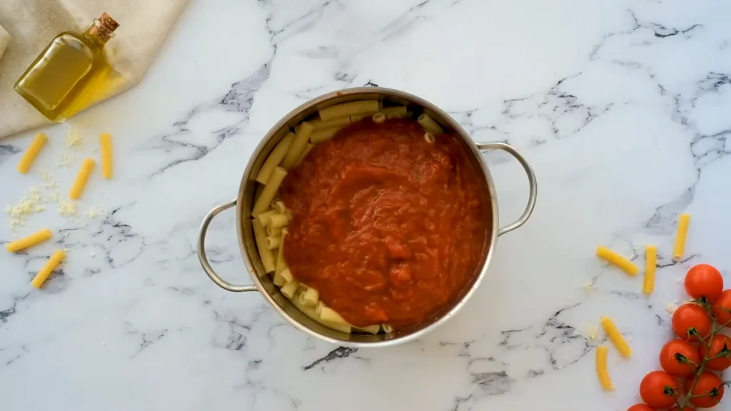 Baked Chicken Ziti 6 Assemble the Ziti