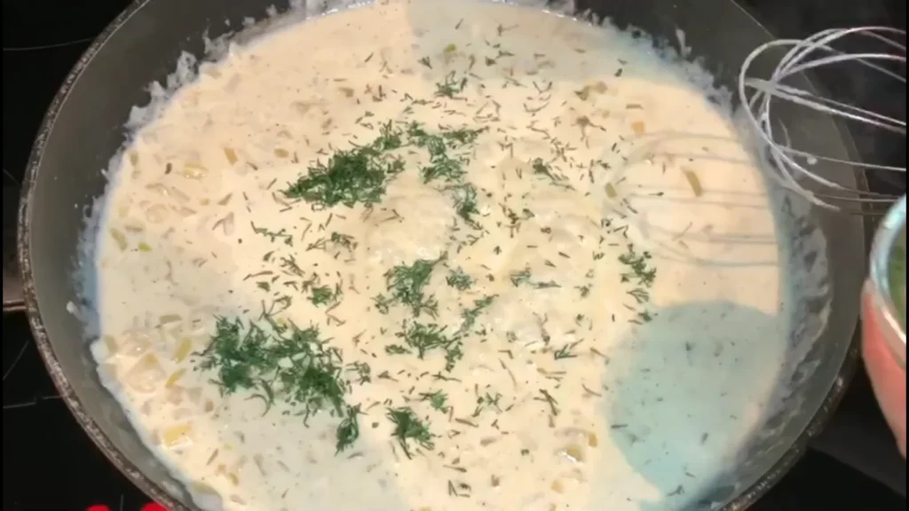Asparagus Ham Dinner 8 Make the Creamy Sauce