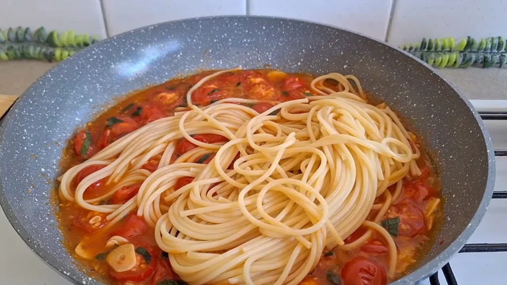 Cherry tomato pasta 14 Combine Pasta and Sauce