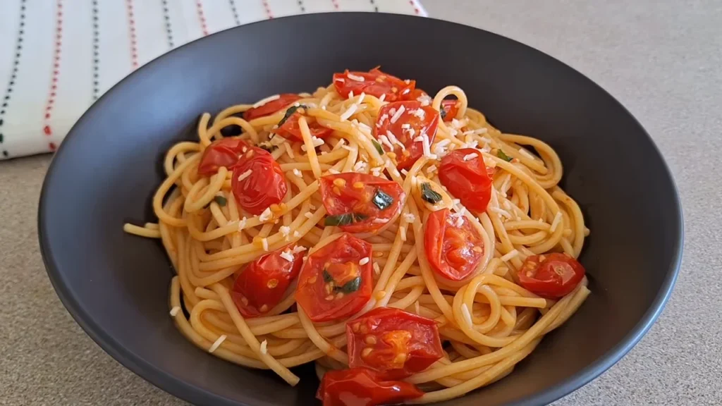 Cherry tomato pasta 15 Finish and Serve Cherry tomato pasta