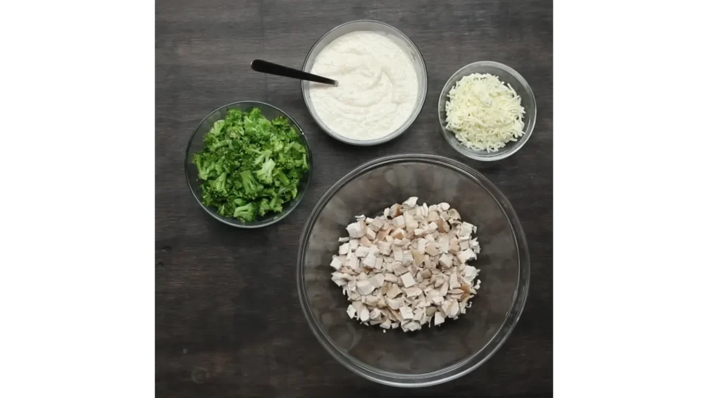 Chicken Broccoli Alfredo Stuffed Shells 5 Prepare the Chicken and Broccoli