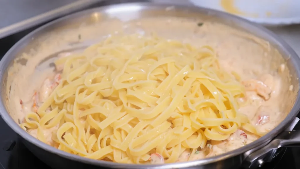 Seafood Alfredo 13 Combine Everything Together