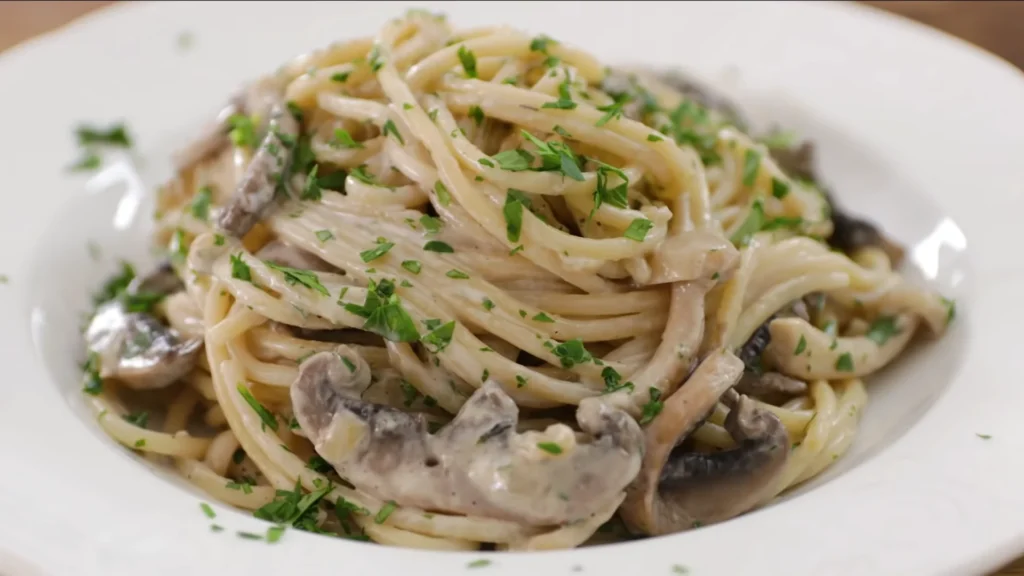 Sausage Mushroom Pasta 13 Garnish and Serve Sausage Mushroom Pasta