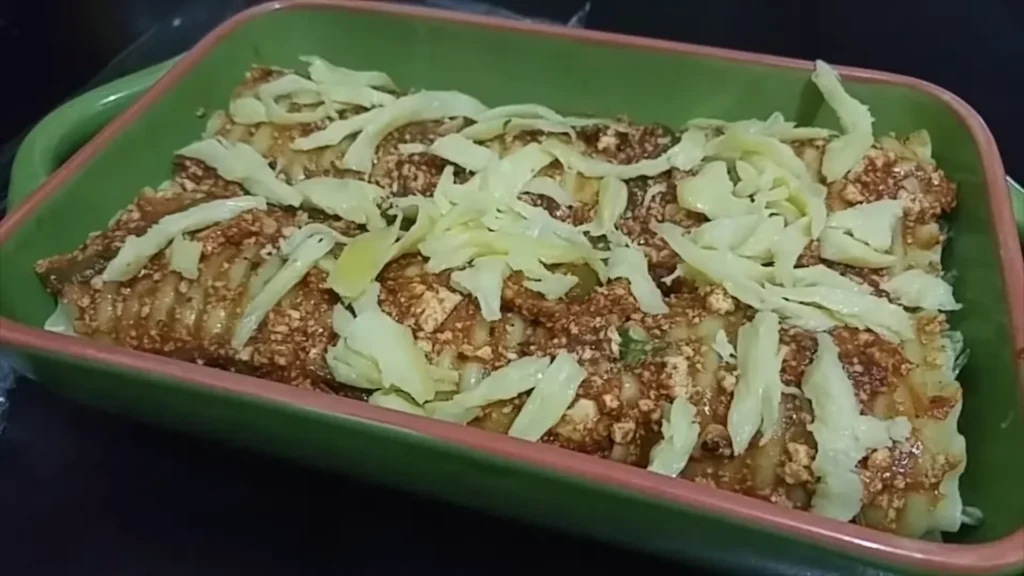 Vegetarian Spinach Lasagna Roll-Ups 11 Top with Cheese