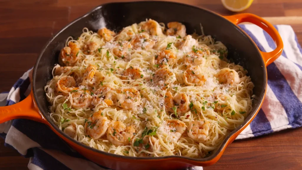 Easy Garlic Butter Shrimp Pasta 13 Garnish and Serve