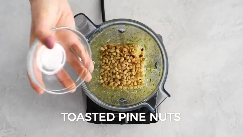 Homemade Basil Pesto 6 Blend the Ingredients
