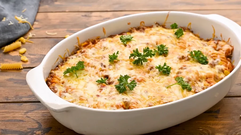Mexican Pasta Bake 14 Garnish and Serve Mexican Pasta Bake