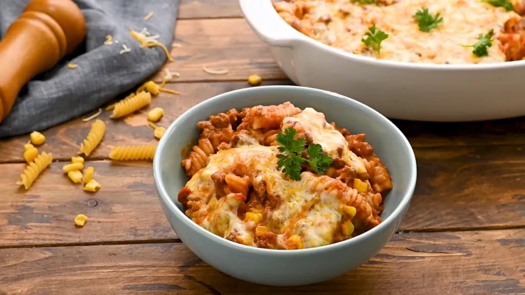 Mexican Pasta Bake 15 Garnish and Serve Mexican Pasta Bake