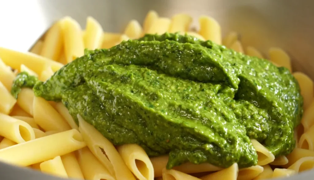 Pesto Penne Pasta 9 Combine Pasta and Pesto