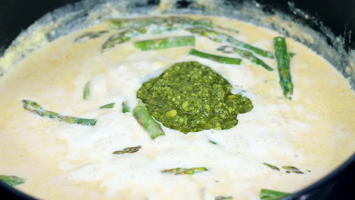 Chicken Pesto Pasta 9 Make the Creamy Pesto Sauce