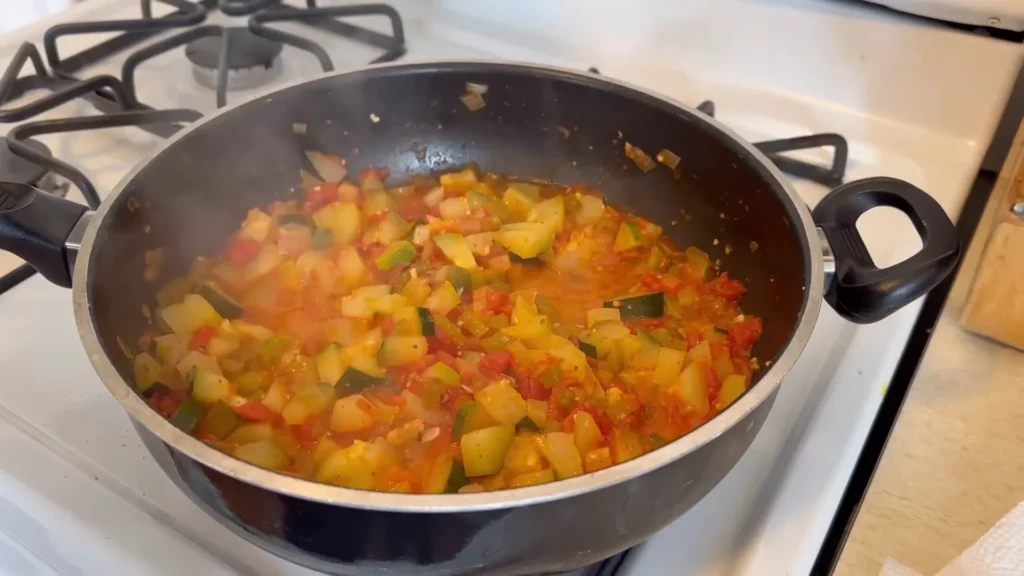 Sausage zucchini tomato pasta 10 Add Tomatoes and Sauce