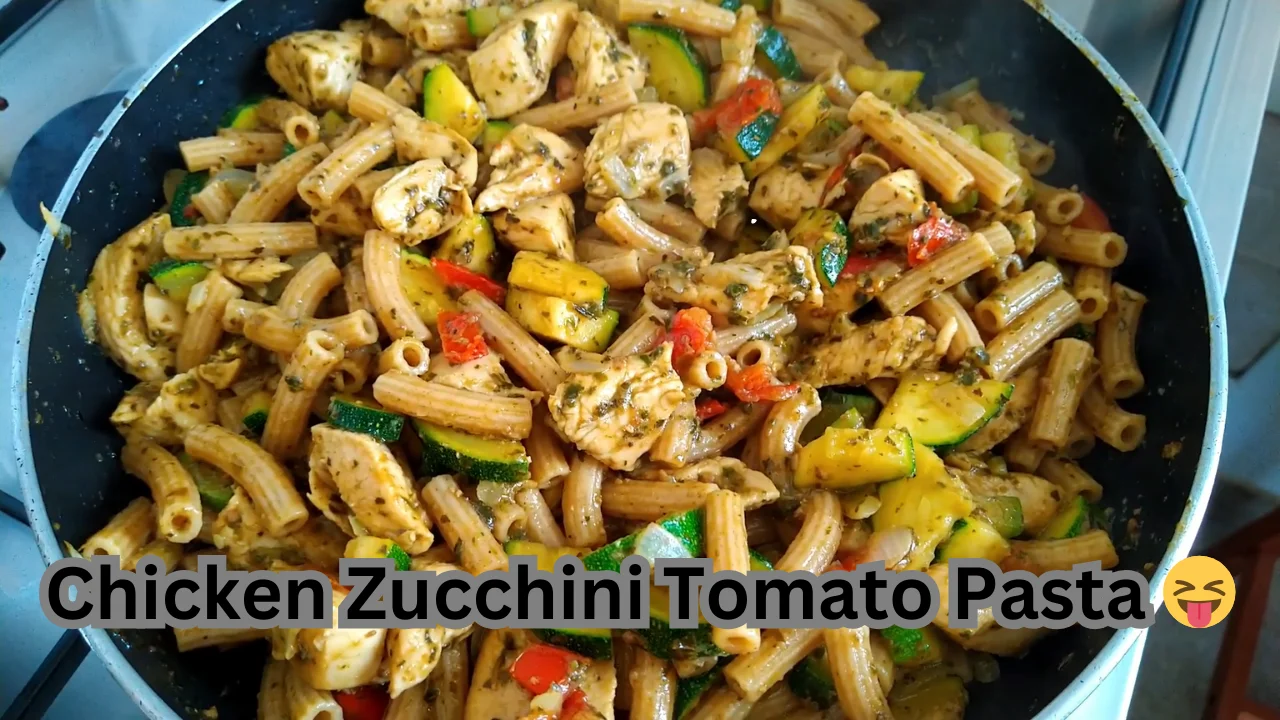 Chicken zucchini tomato pasta