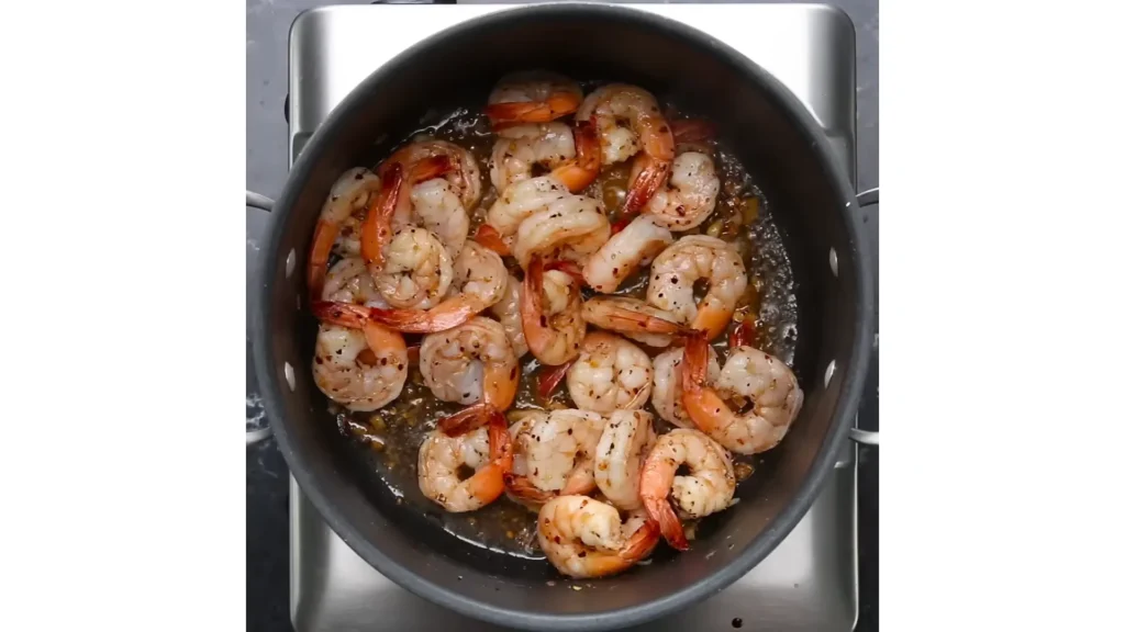 Lemon Garlic Shrimp Pasta 6 Season and Sauté the Shrimp