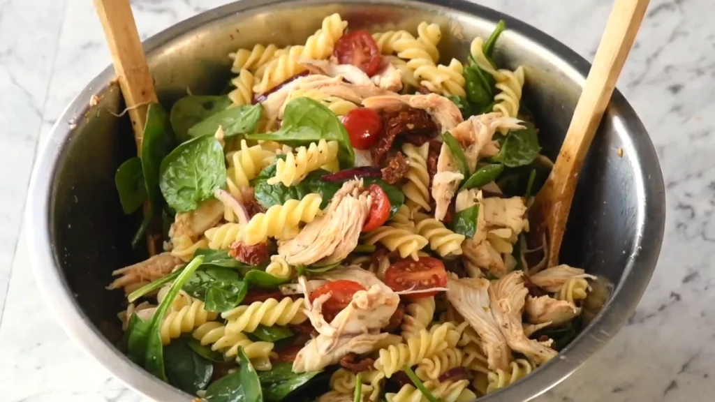 Chicken Pesto Pasta Salad with Sundried Tomatoes 9 Add Cheese and Nuts