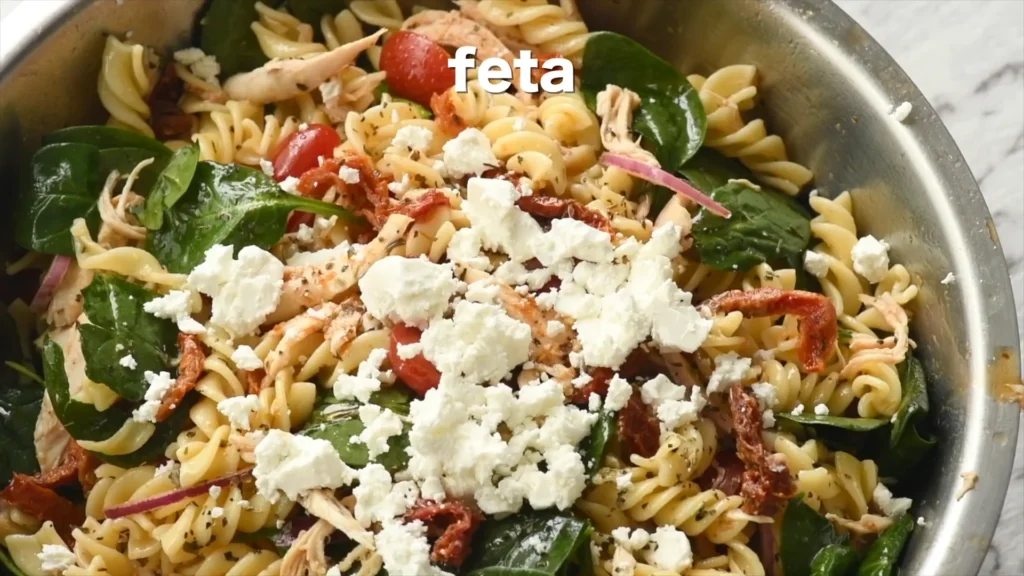 Chicken Pesto Pasta Salad with Sundried Tomatoes 10 Add Cheese and Nuts