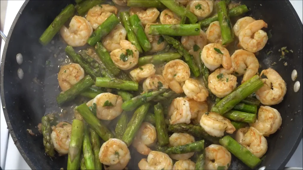 Lemon Asparagus Shrimp Pasta 11 Combine Everything