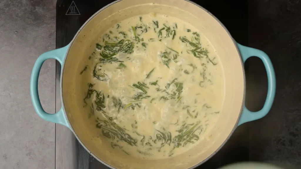 Spinach Artichoke Pasta 8 Combine Pasta and Sauce