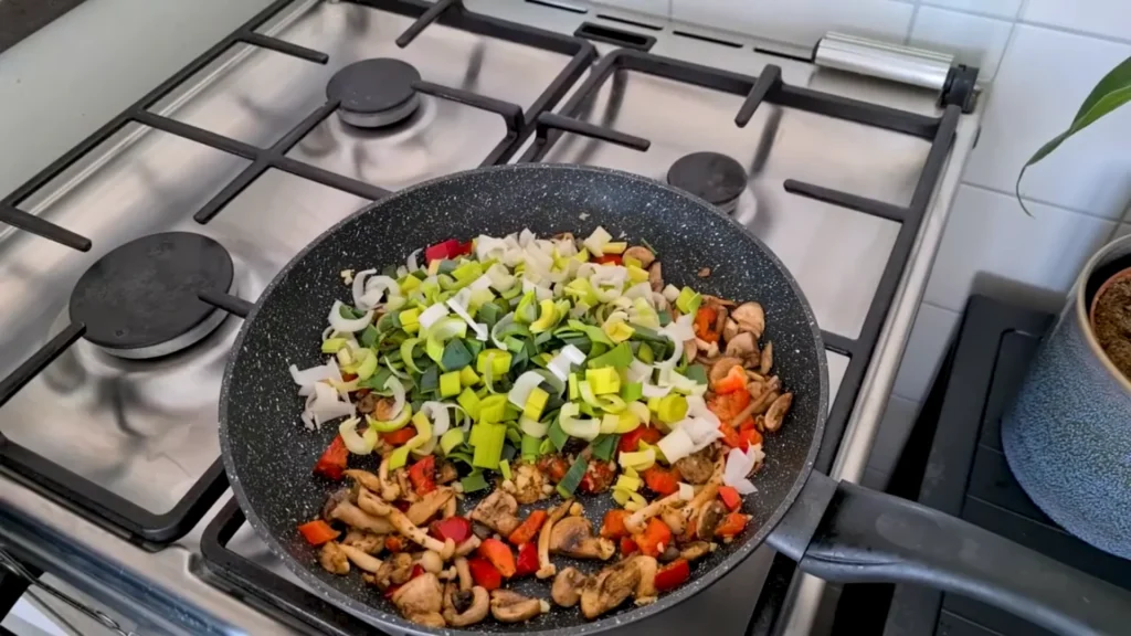 Mushroom and leek pasta 12 Add Cream