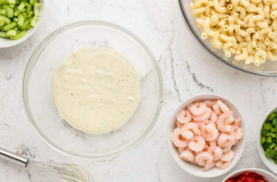 Shrimp and Macaroni Salad 5 Make the Dressing