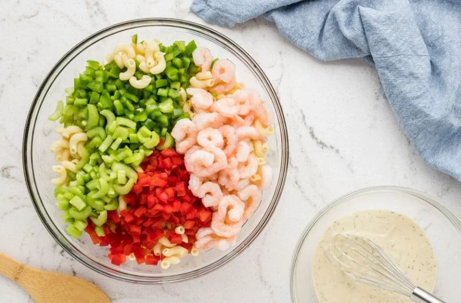 Shrimp and Macaroni Salad 7 Combine the Ingredients